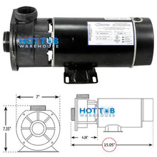 Load image into Gallery viewer, Waterway Center Discharge 1.5 H.P. 48 Frame 1 Speed 115V Pump 3410610-15