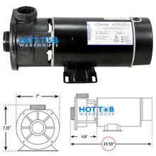 Load image into Gallery viewer, Waterway Center Discharge 1 H.P. 48 Frame 1 Speed 115V Pump 3410410-15
