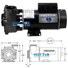Load image into Gallery viewer, Waterway Executive 4 HP 1 Speed 2 1/2" Intake 2" Discharge 48 Frame 230 Volt Pump 3411621-13
